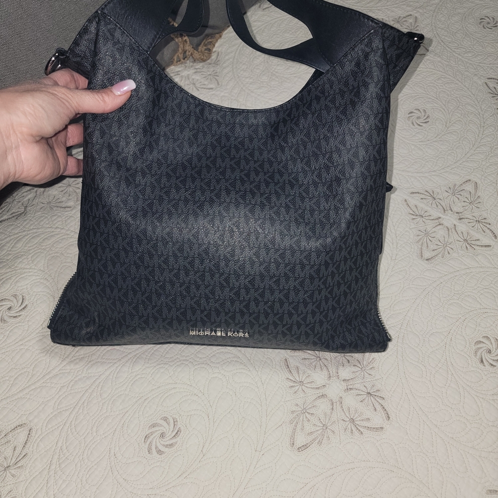 Michael Kors Monogram Black Shoulder Bag